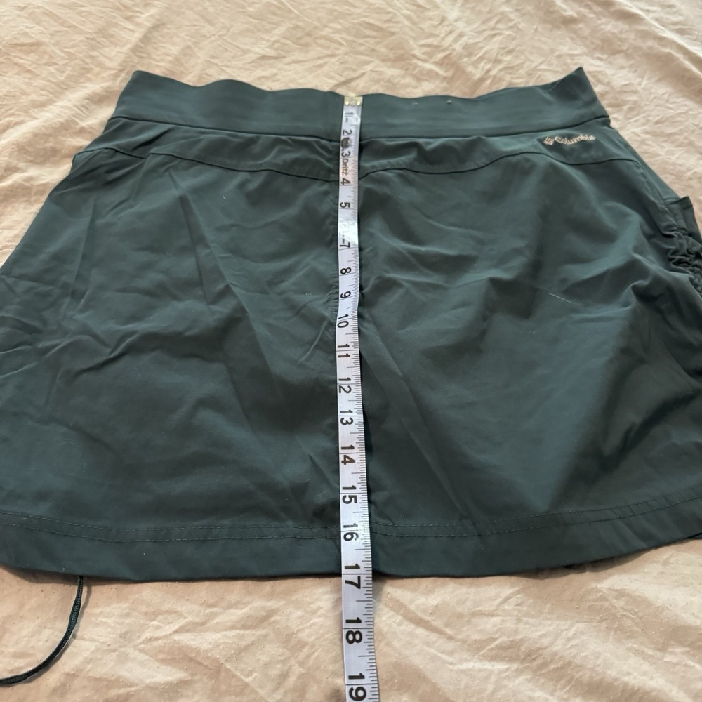 Columbia Womens Large Skort Teal Green Outdoor Casual Ruched Cinch Anytime - Picture 6 of 7